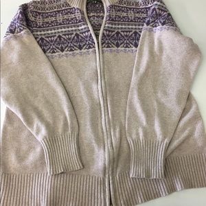 Eddie Bauer Plus XL zip up cardigan